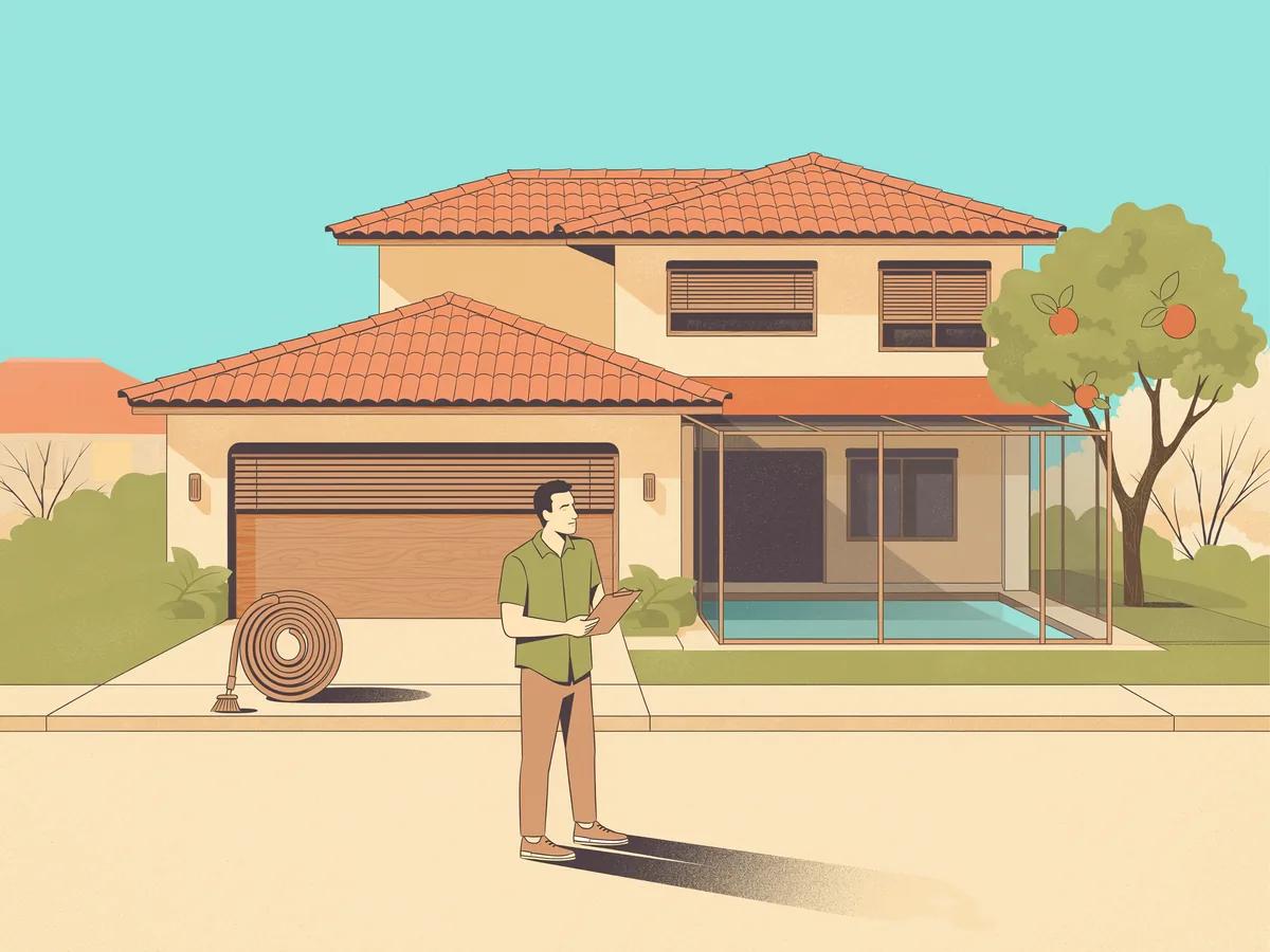 A home watch visit at a closed-up seasonal home in Wesley Chapel, Florida