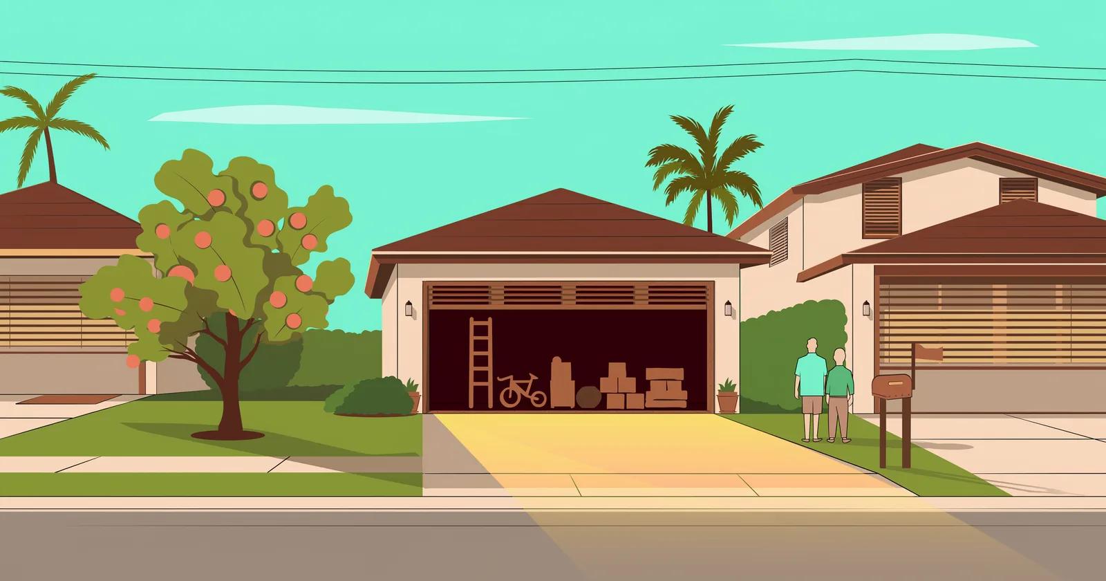 A quiet street of closed-up seasonal homes in Wesley Chapel, Florida